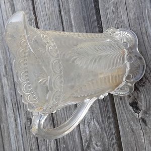 Beautiful 19th cut crystal pitcher swirl and spiral design